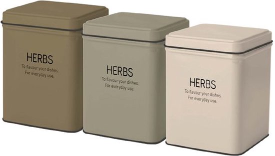 Metalen blikjes - Herbs - Studio Blooming