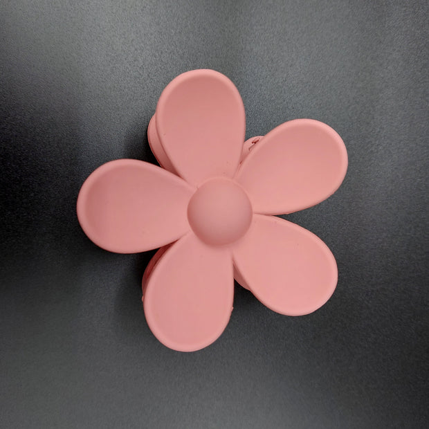 Fleur - grote bloemvormige haarklem babyroze