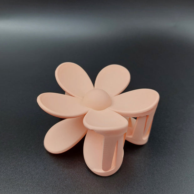 Fleur - grote bloemvormige haarklem peach kleur