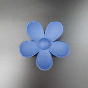 Fleur - grote bloemvormige haarklem blauw